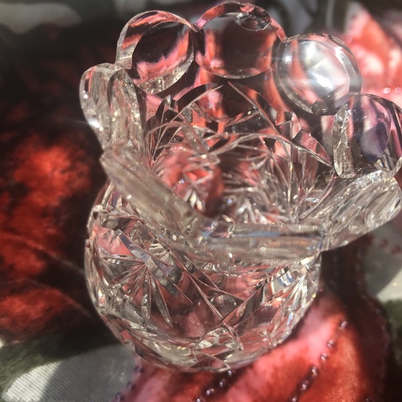 Crystal Bud Vase or mini candle votive - Picture 7 of 8